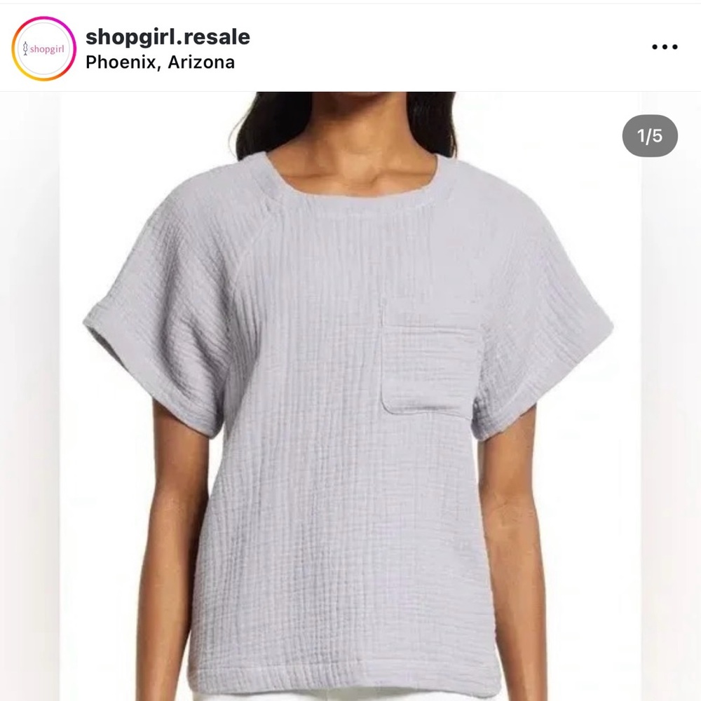 Madewell‎ top Lightspun Renwood Button-Back Top XS Maeve Pilcro blouse j.crew